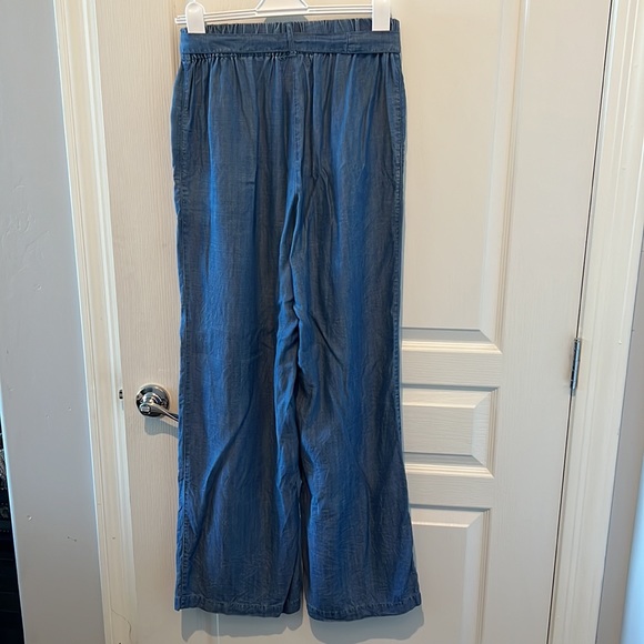 FOREVER 21 High Waist Chambray Palazzo Pants - Picture 4 of 5